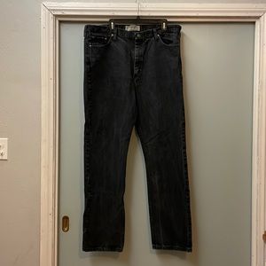 Mens black Wrangler jeans 40x34